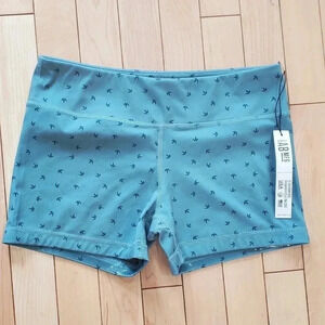 IAB NWT shorts small blue teal color with leaves